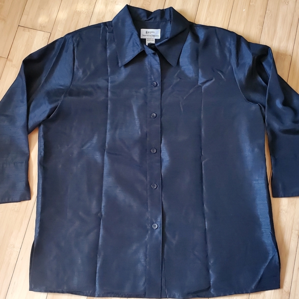 NWT Da Rue for Draper's & Damon's button down blouse size 18